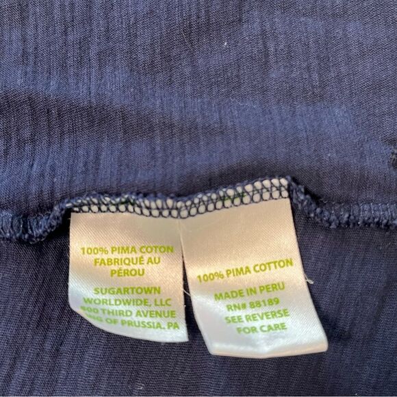 Lilly Pulitzer Minka Trapeze Tank Top Navy Blue Size XL Beachy Coastal - Picture 5 of 5